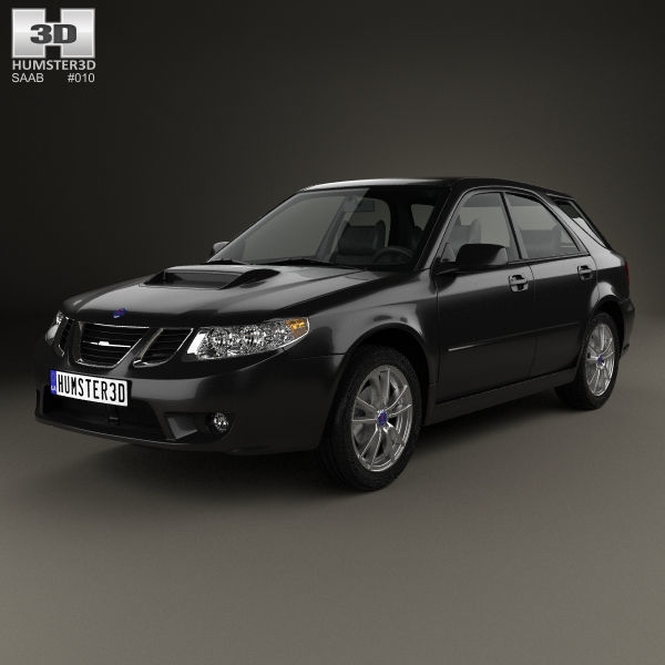 Saab 9 2x 04 3d Cgtrader