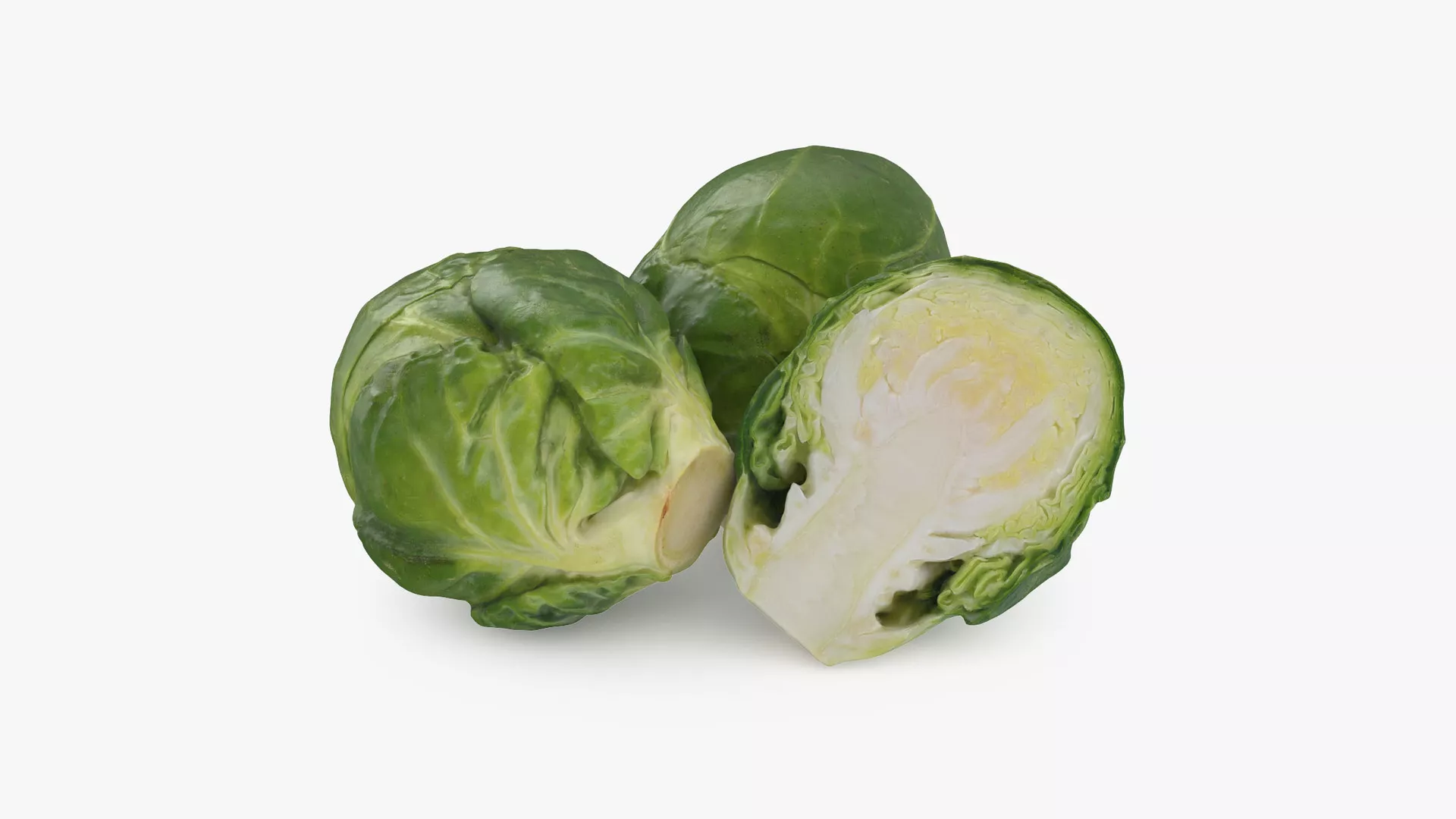 Brussels Sprouts 1 Low-poly 3D model