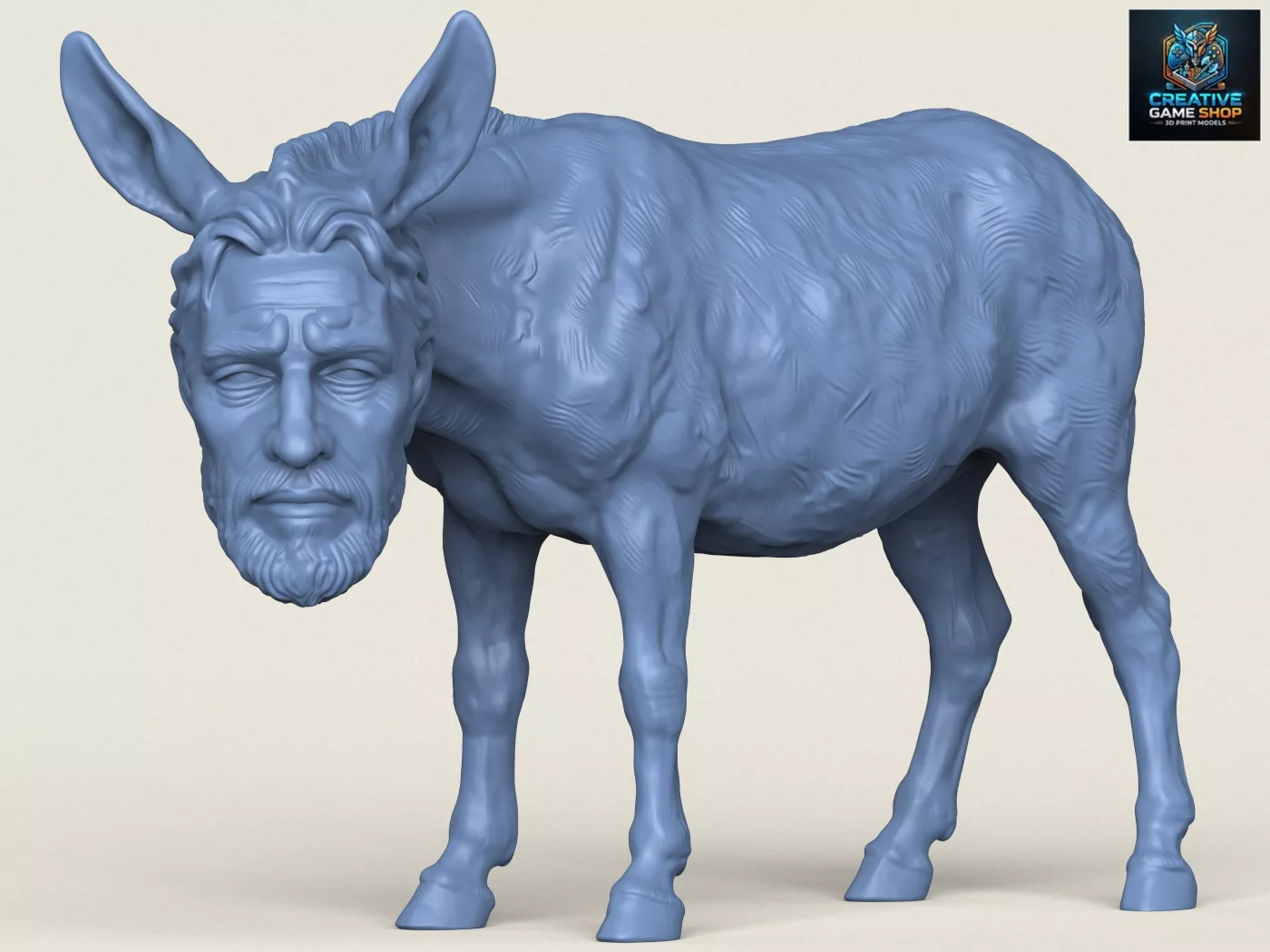 Donkey Man Miniature Toy 3D print model