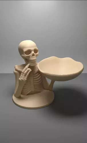 Skeleton Bust Candy Bowl Holder