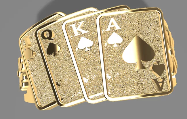 ANILLO DE HOMBRE POKER 3D print model