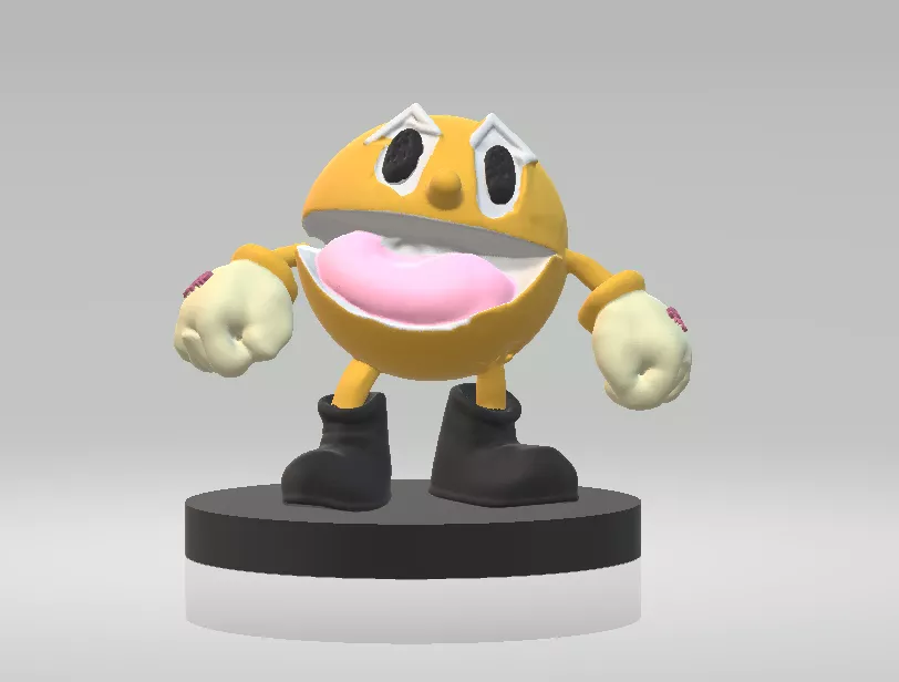 Cute Yellow Cartoon Character 3D Model 3D print model