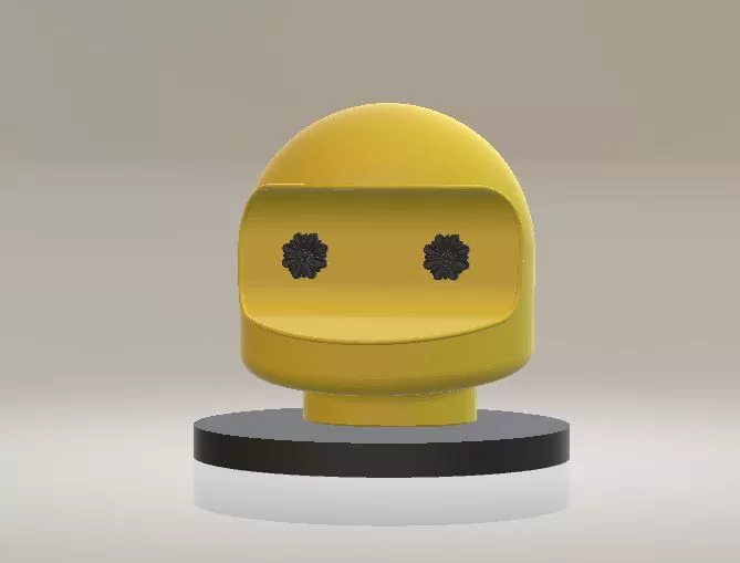Cute Yellow Retro Chair 3D Model 3D print model