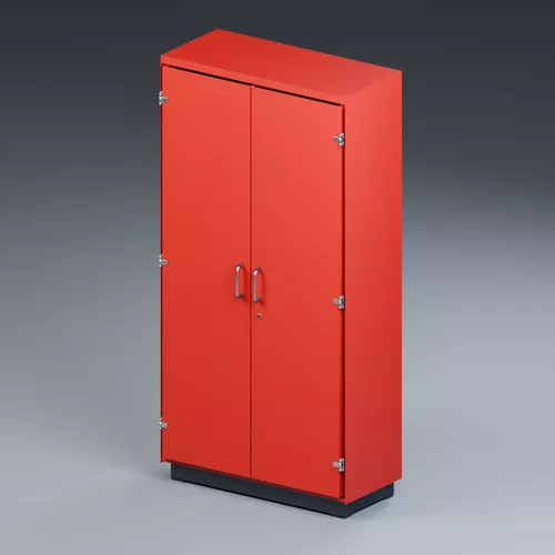 Tall Workshop Storage Cupboard 180cm Red and Graphite
