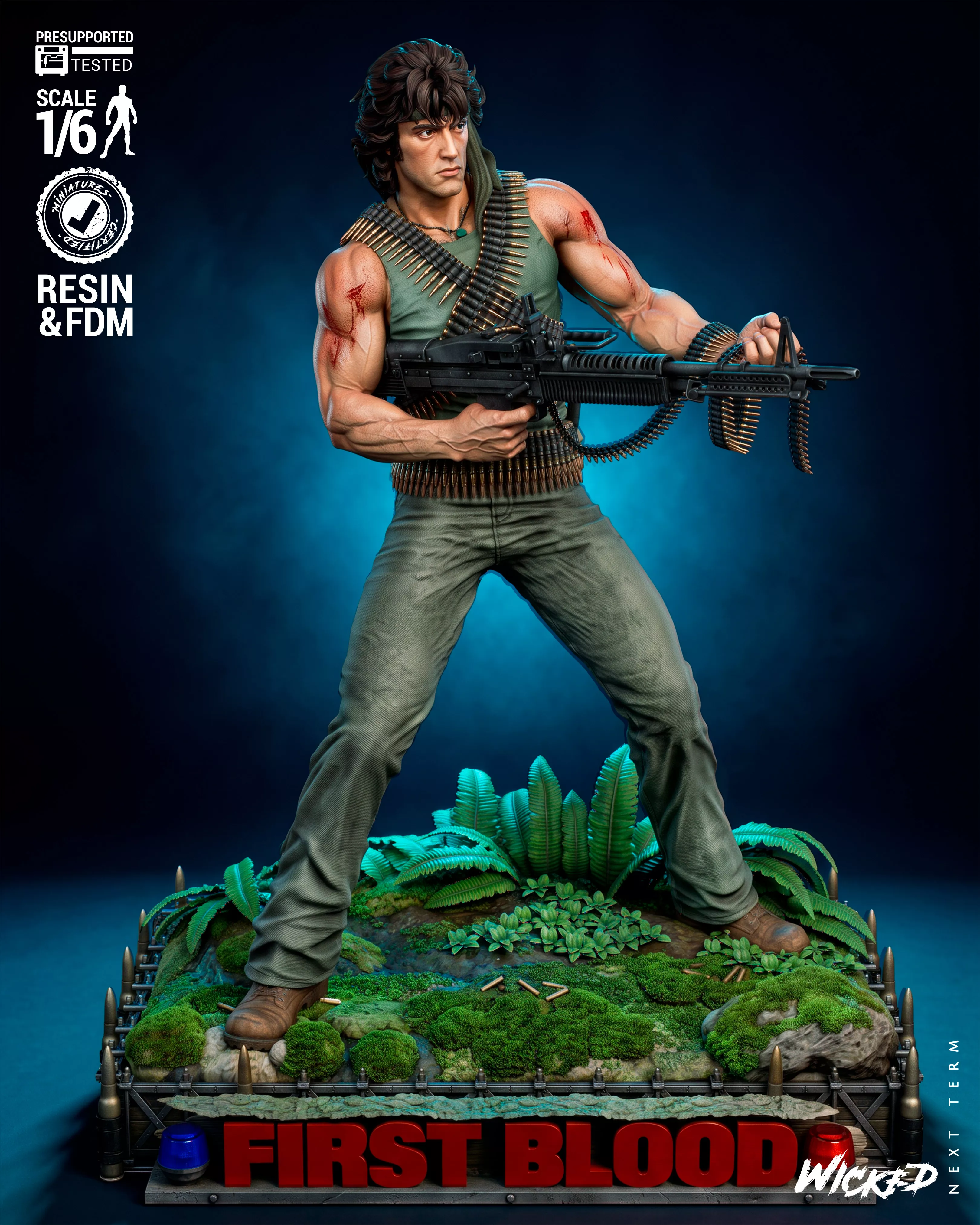 Wicked Movies Rambo Sculpture 3D print model