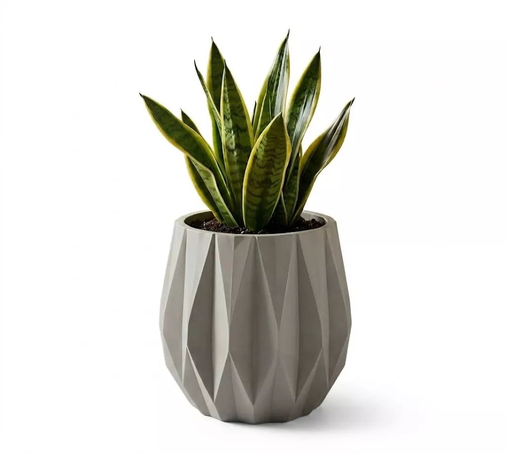Geometric Planter Modern Faceted Flower Pot Printable STL Design 3D print model