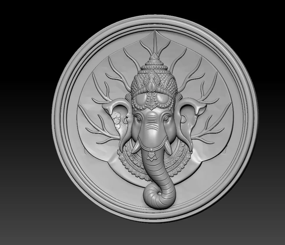 Lord Ganesha Face 3D print model