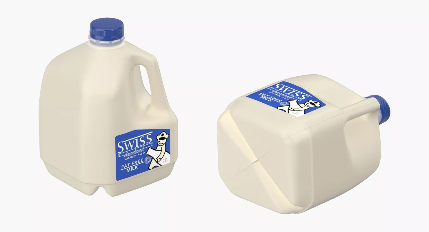 Milk Gallon Plastic Jug 3D model