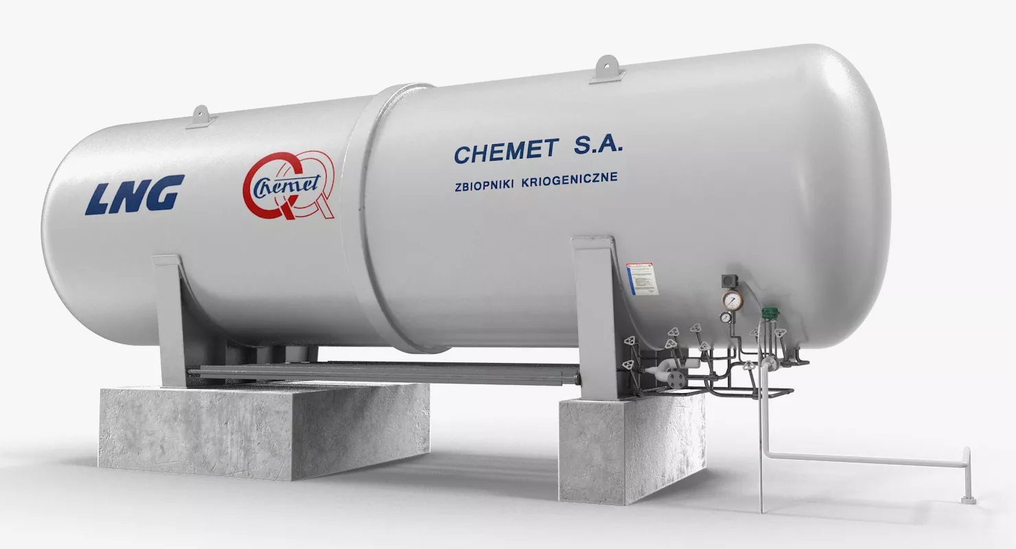 LNG Cryogenic Storage Tank 3D model