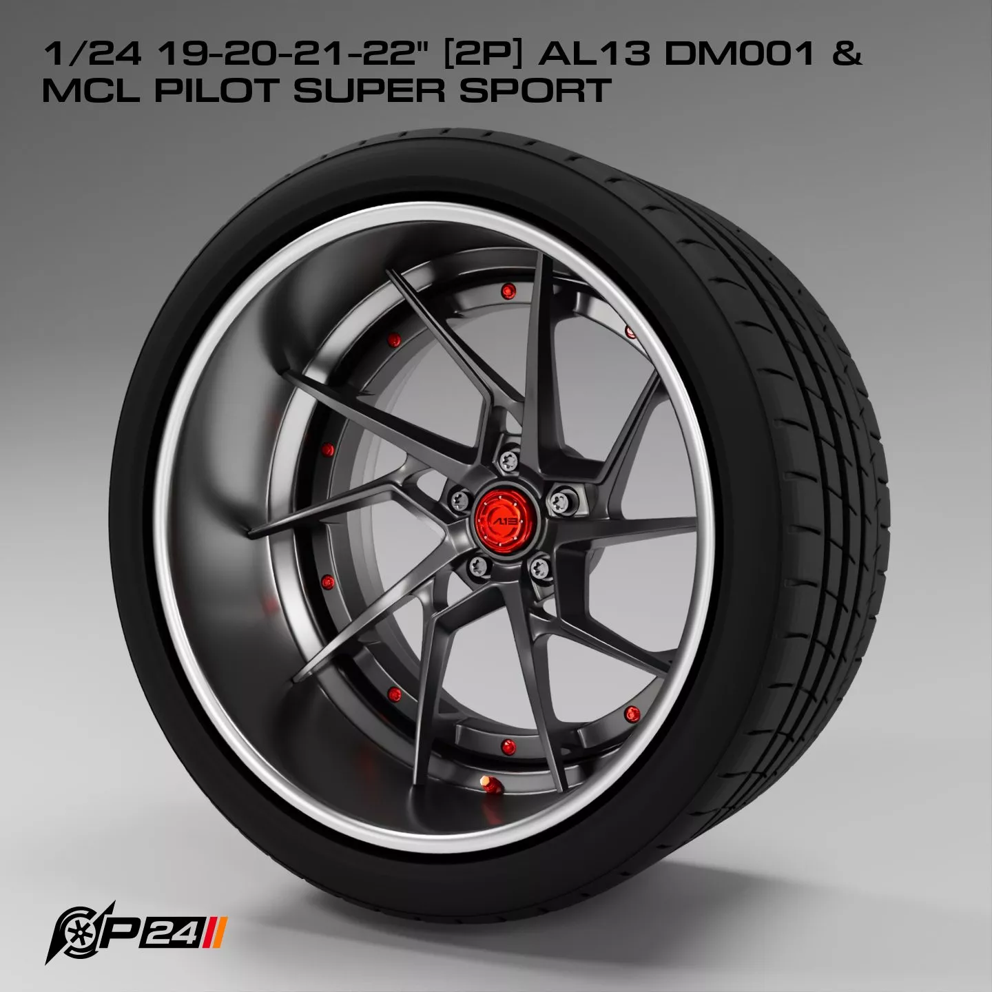 1-24th 19-20-21-22 inches 2P AL13 DM001 and MCL Pilot Super S... 3D print model