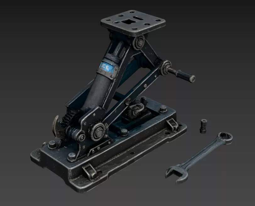 A110 Retro hydraulic jack 3D model
