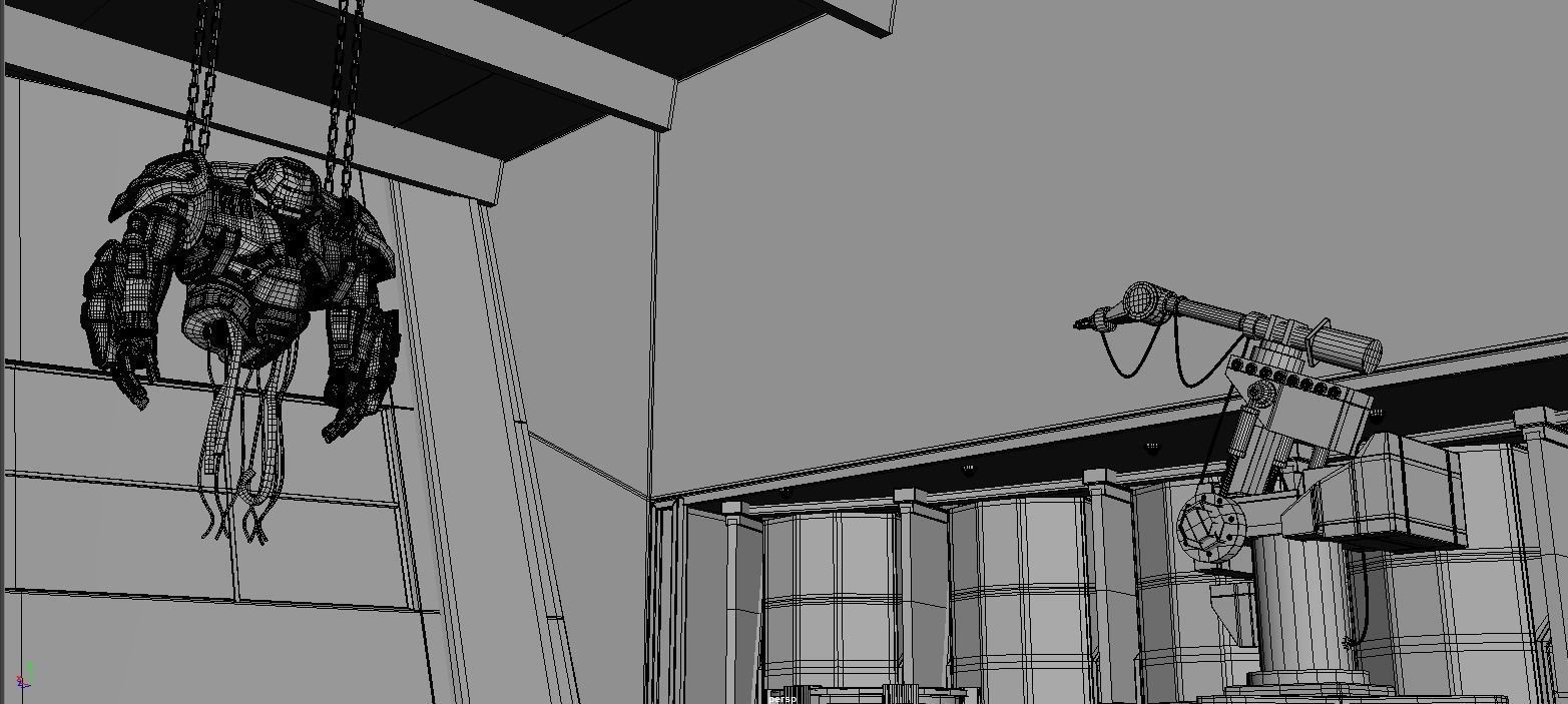 Tony Stark Laboratory Low-poly 3D model_6