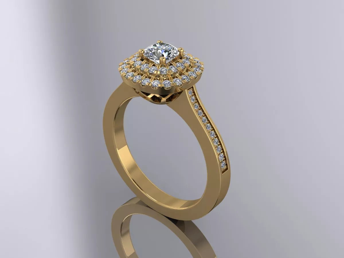 Ring Gold Diamond 3d model 3D print model