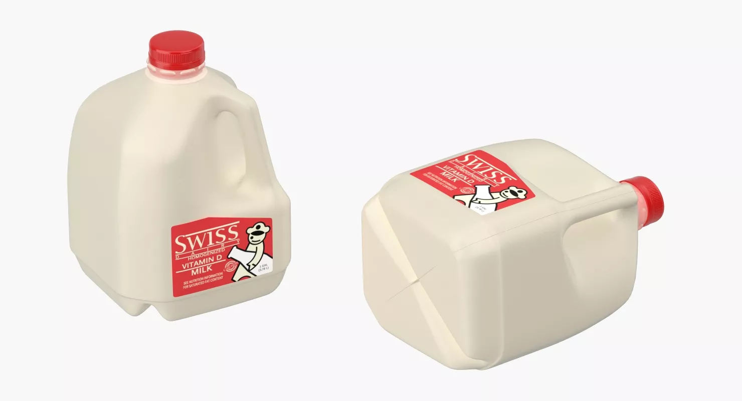 Milk Gallon Plastic Jug 2 3D model