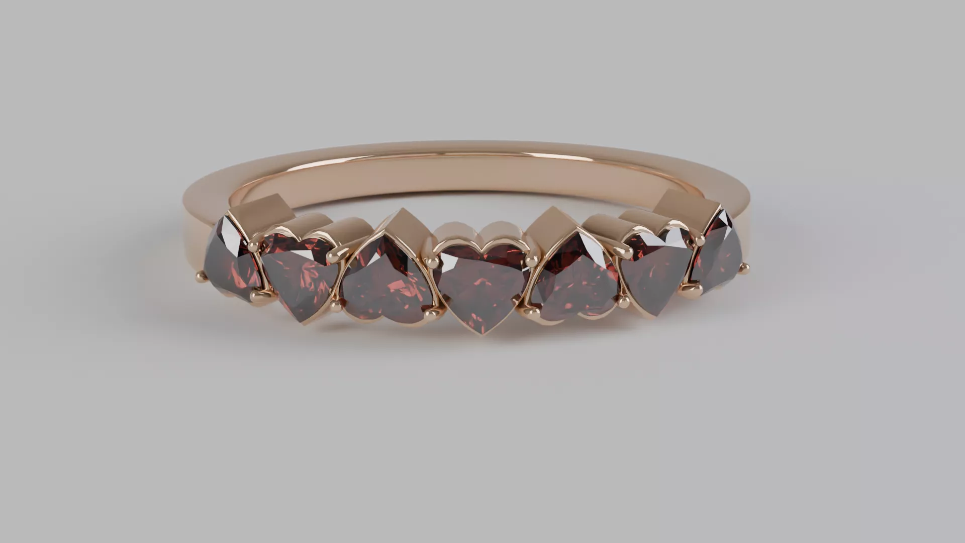 Heart Gemstone Ring STL 3DM OBJ 3D print model