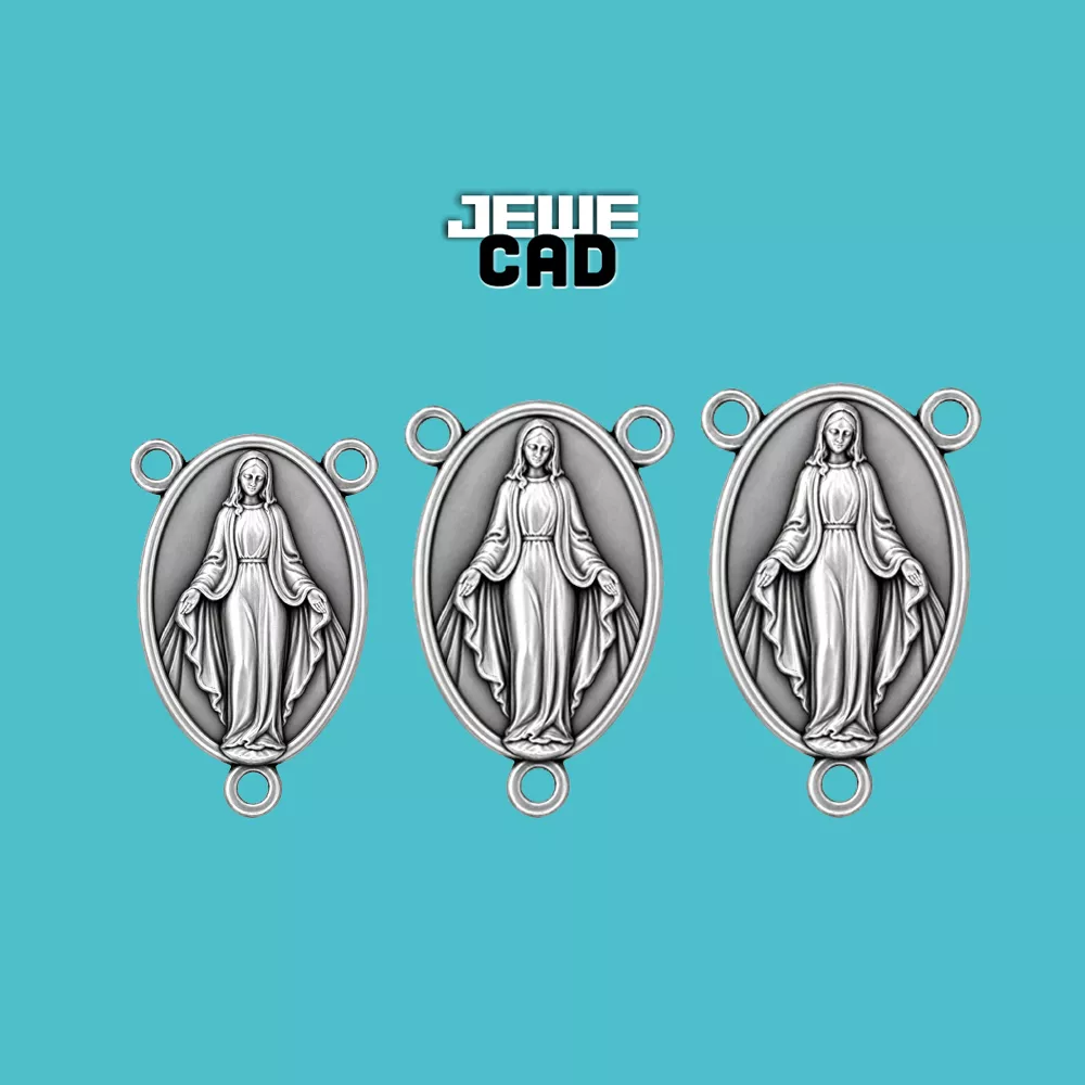 Mary Medal Pendant jewecad 3D print model