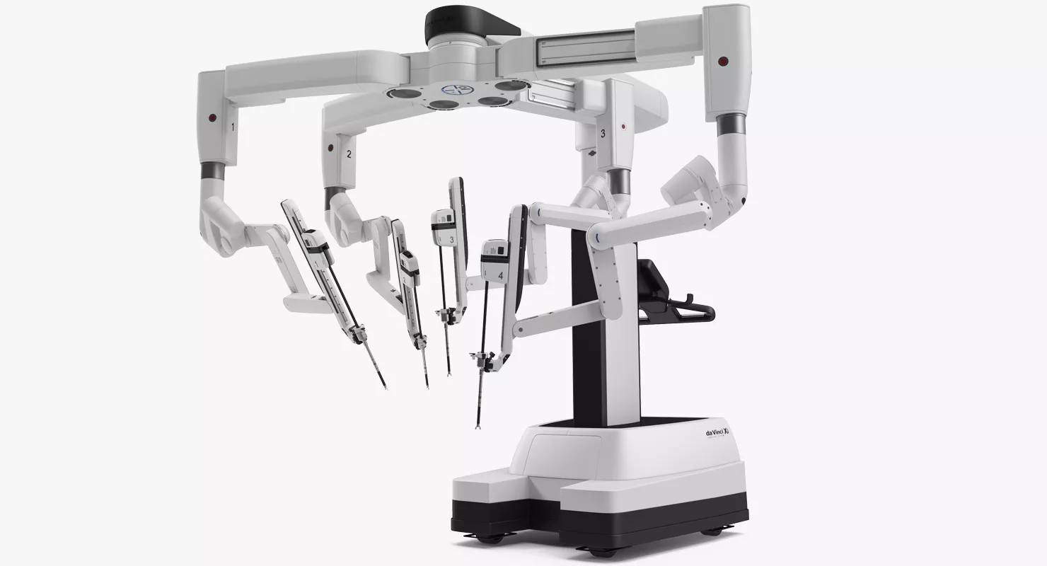 Surgical Robotic System da Vinci SI Rigged 3D model