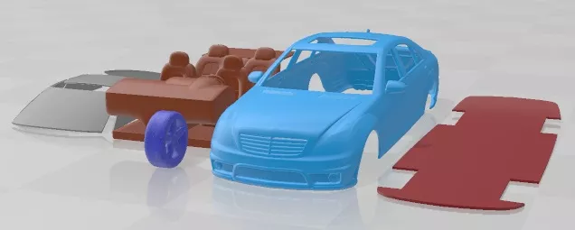 Mercedes S65 AMG 2006 Printable Car 3D print model