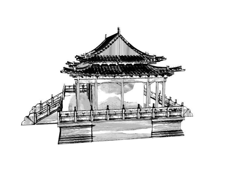 ink painting  material and sketch material for Cinema4d 3D model_2