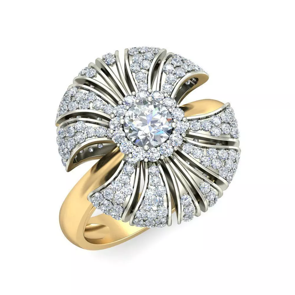 Solitaire Engagement ring 3D print model 3D print model