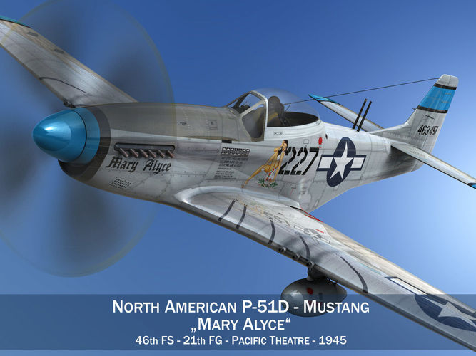 North American P-51D - Mary Alyce 3D model