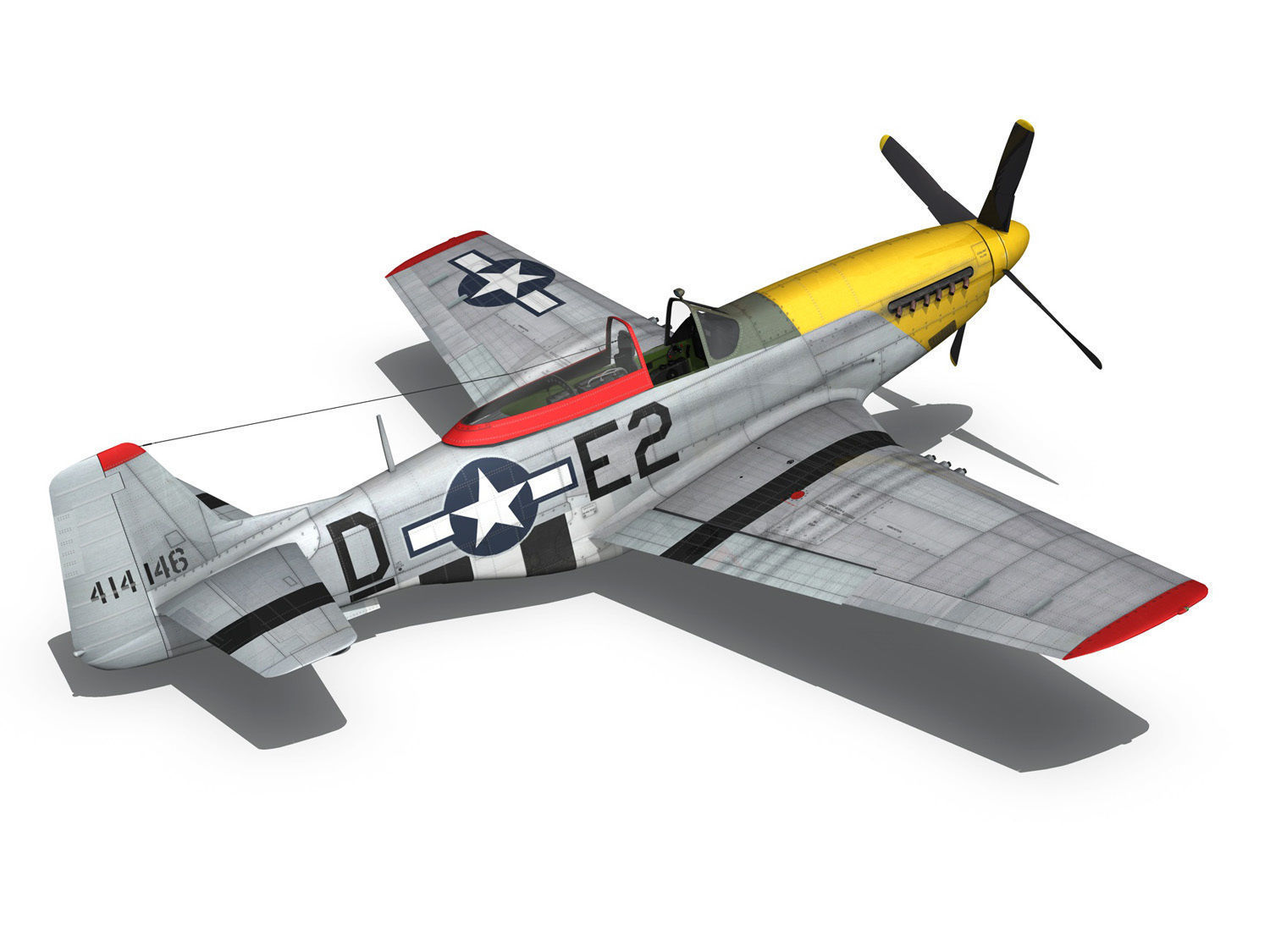 North American P-51D - Detroit Miss 3D model_13