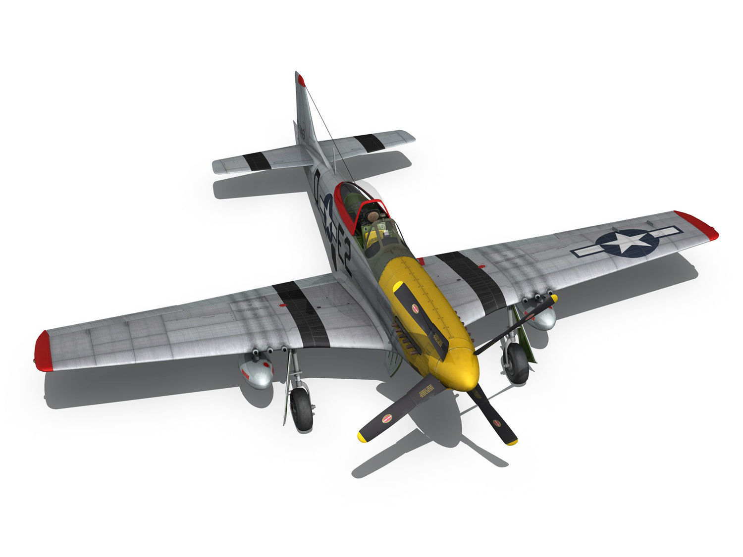 North American P-51D - Detroit Miss 3D model_9