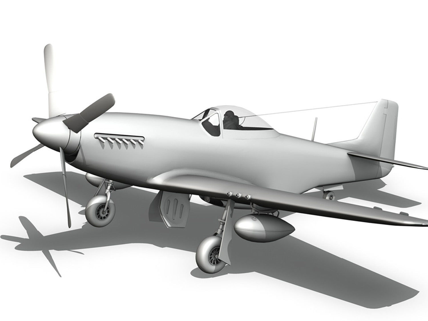 North American P-51D - Detroit Miss 3D model_17