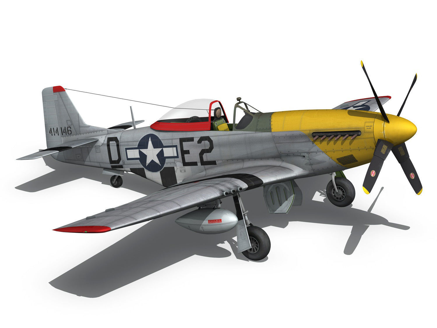 North American P-51D - Detroit Miss 3D model_14