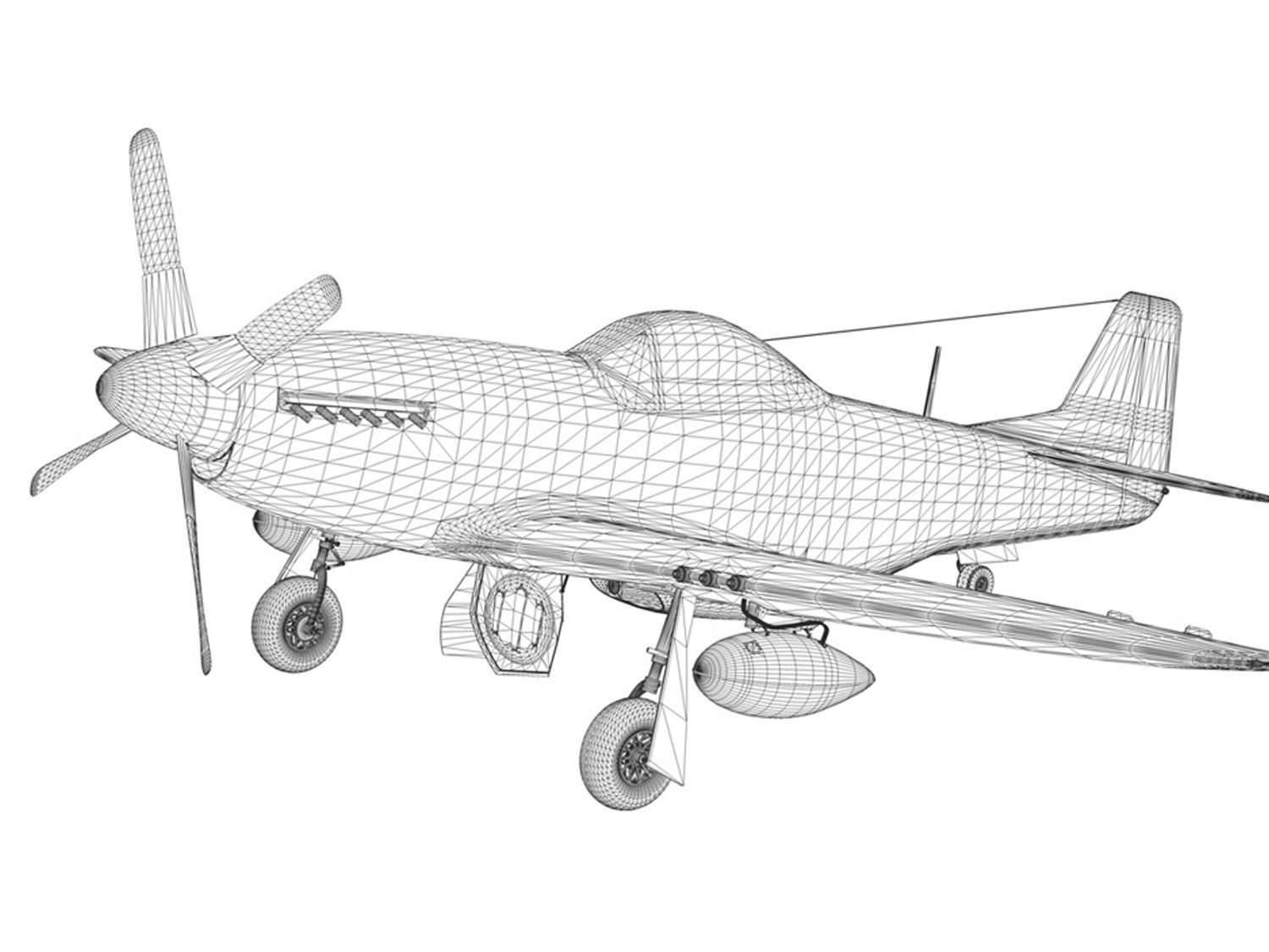 North American P-51D - Detroit Miss 3D model_18