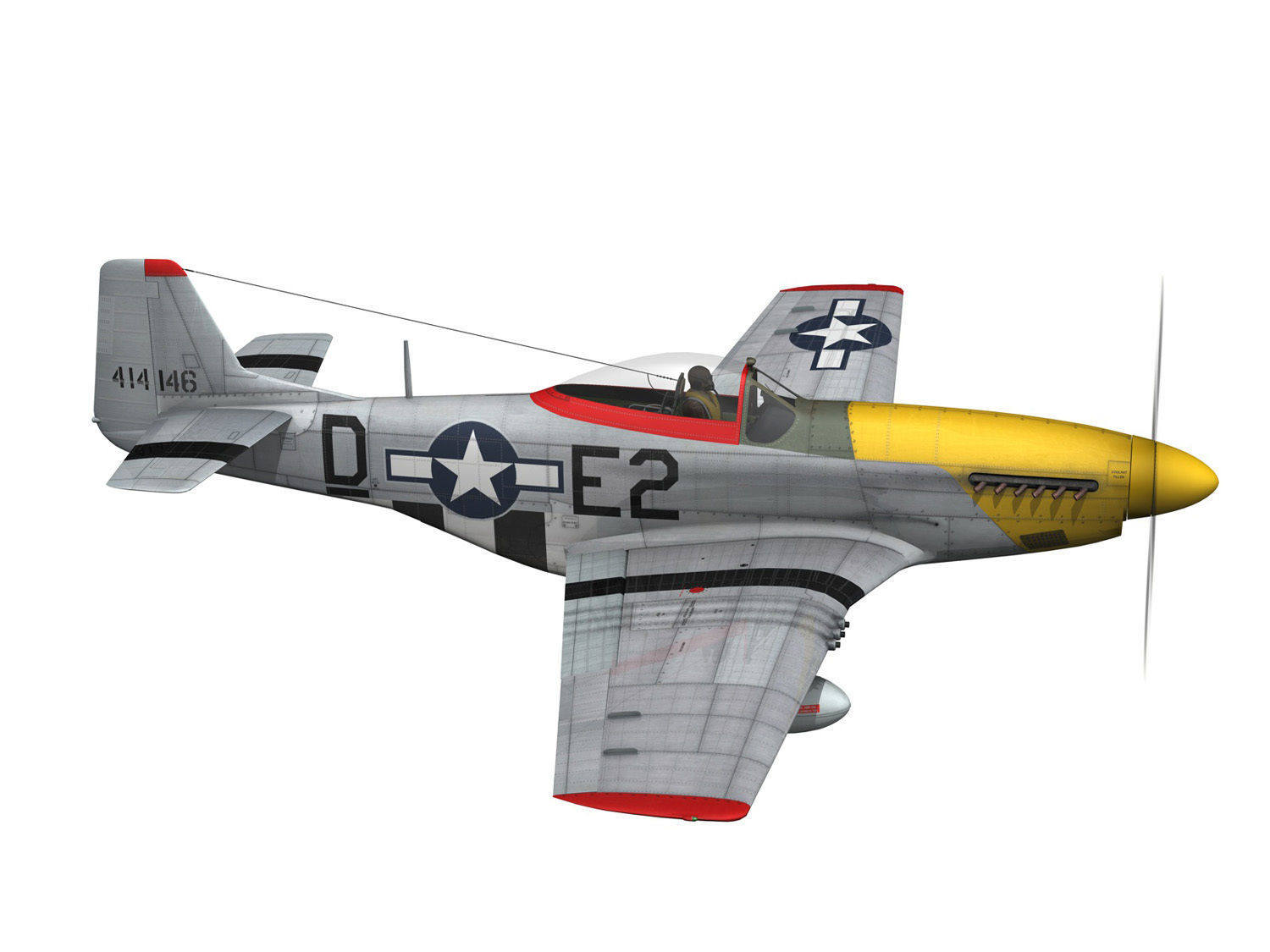 North American P-51D - Detroit Miss 3D model_5