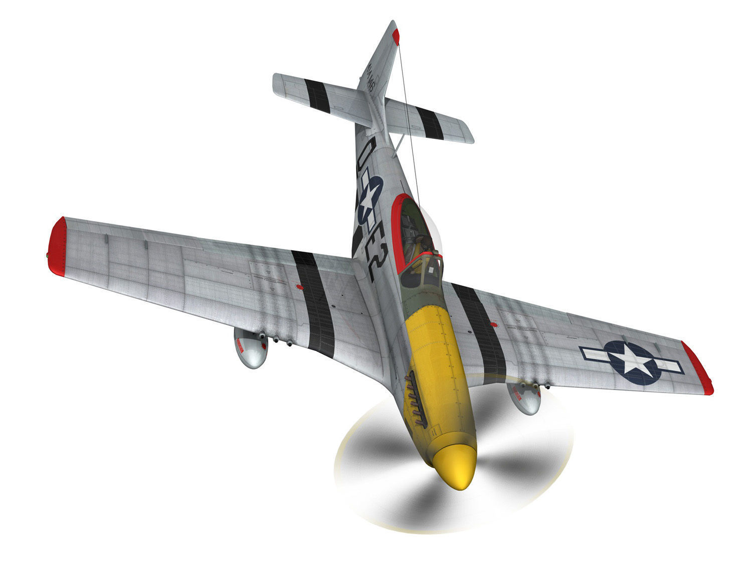 North American P-51D - Detroit Miss 3D model_8