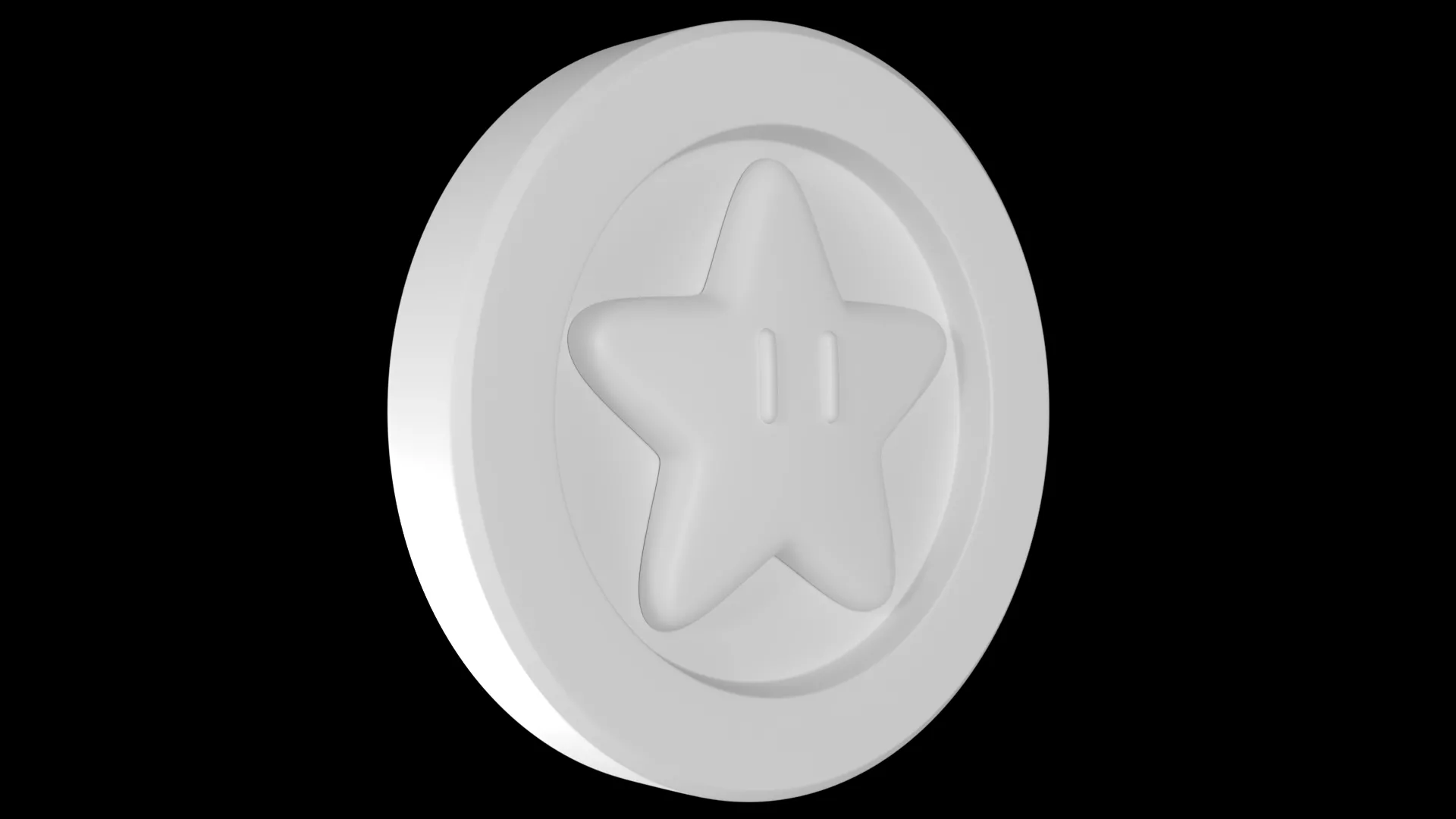 Gold Coin Star Super Mario 3D print model