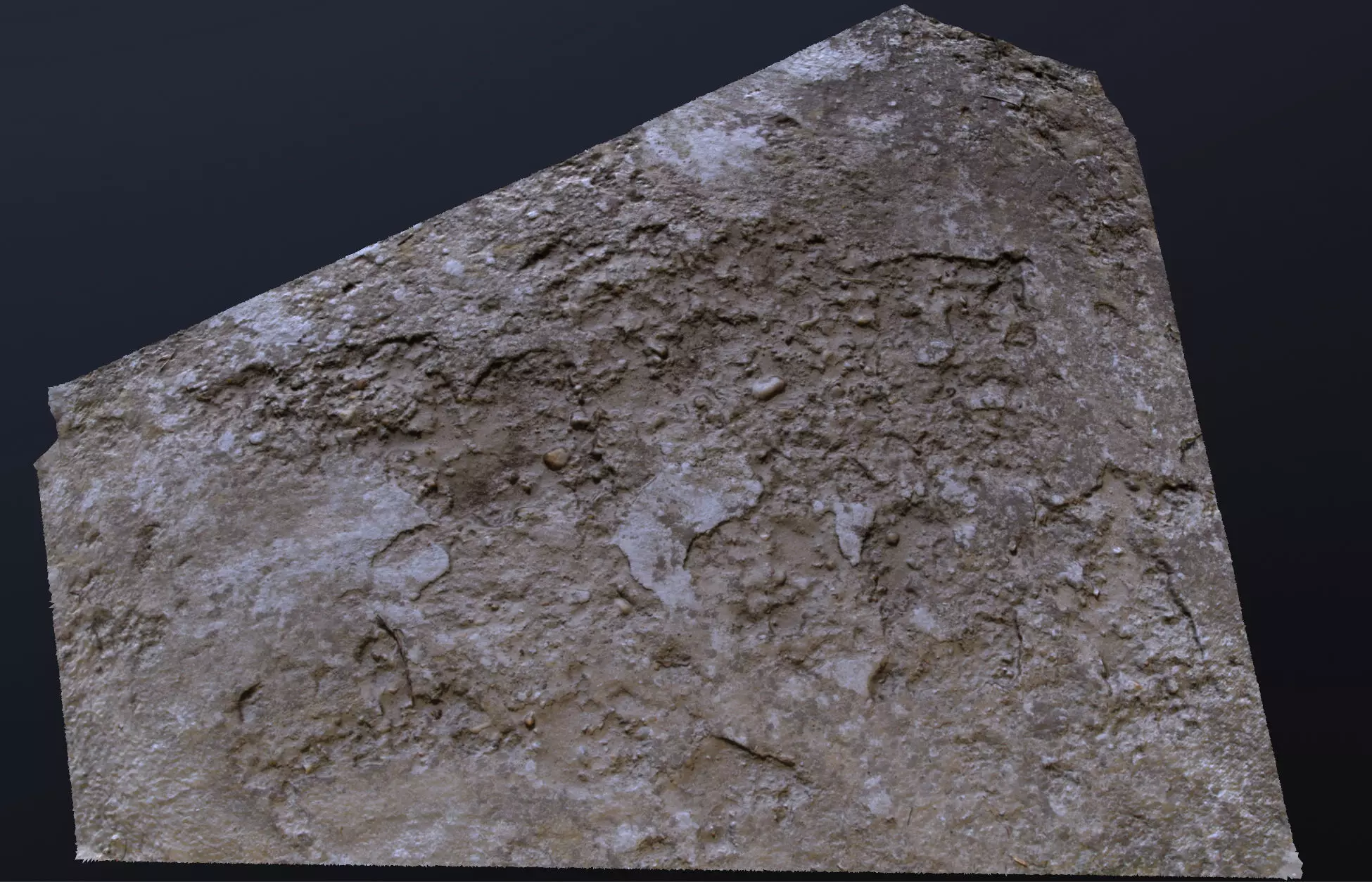 Scanned concrete 01 Low-poly 3D model_0