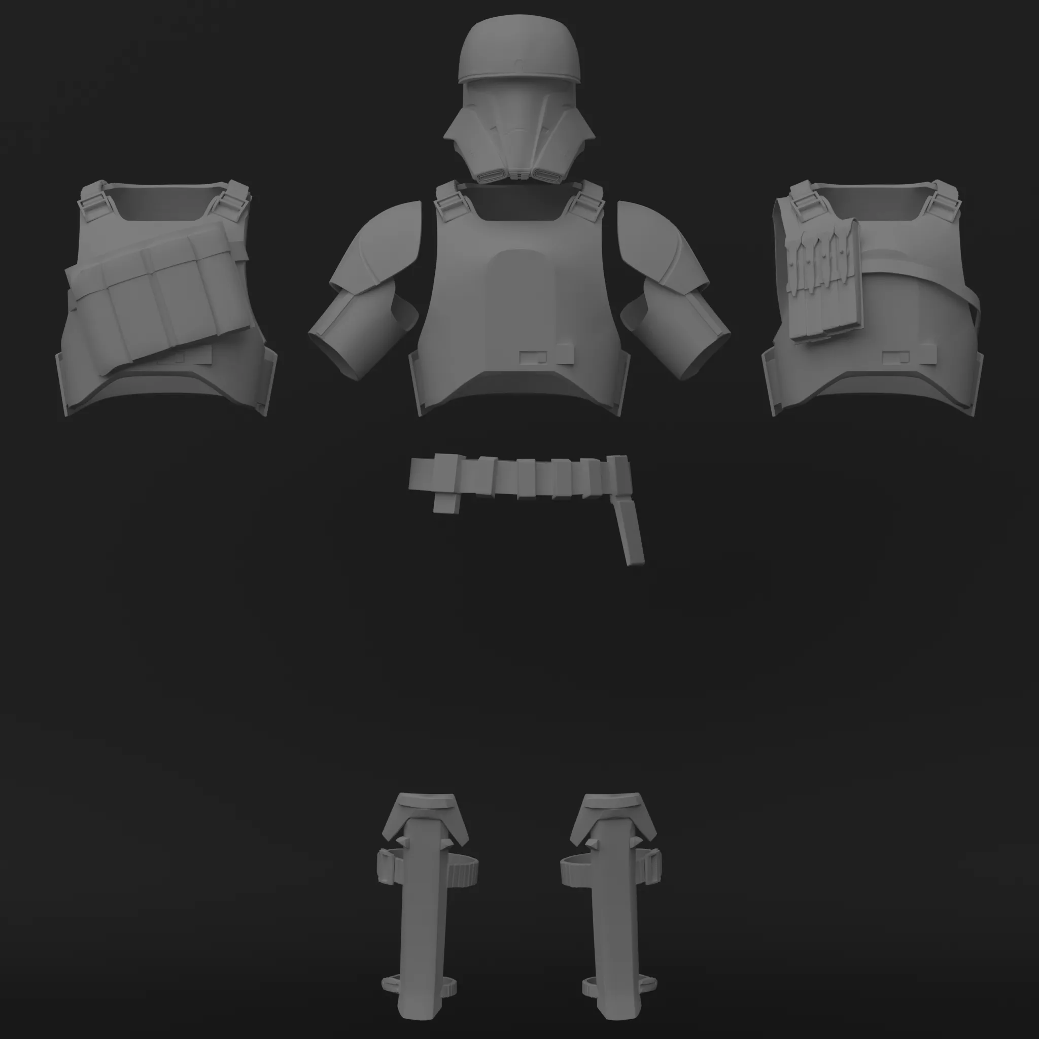 Tank Storm Trooper kit- One12 - STL files 3D print model