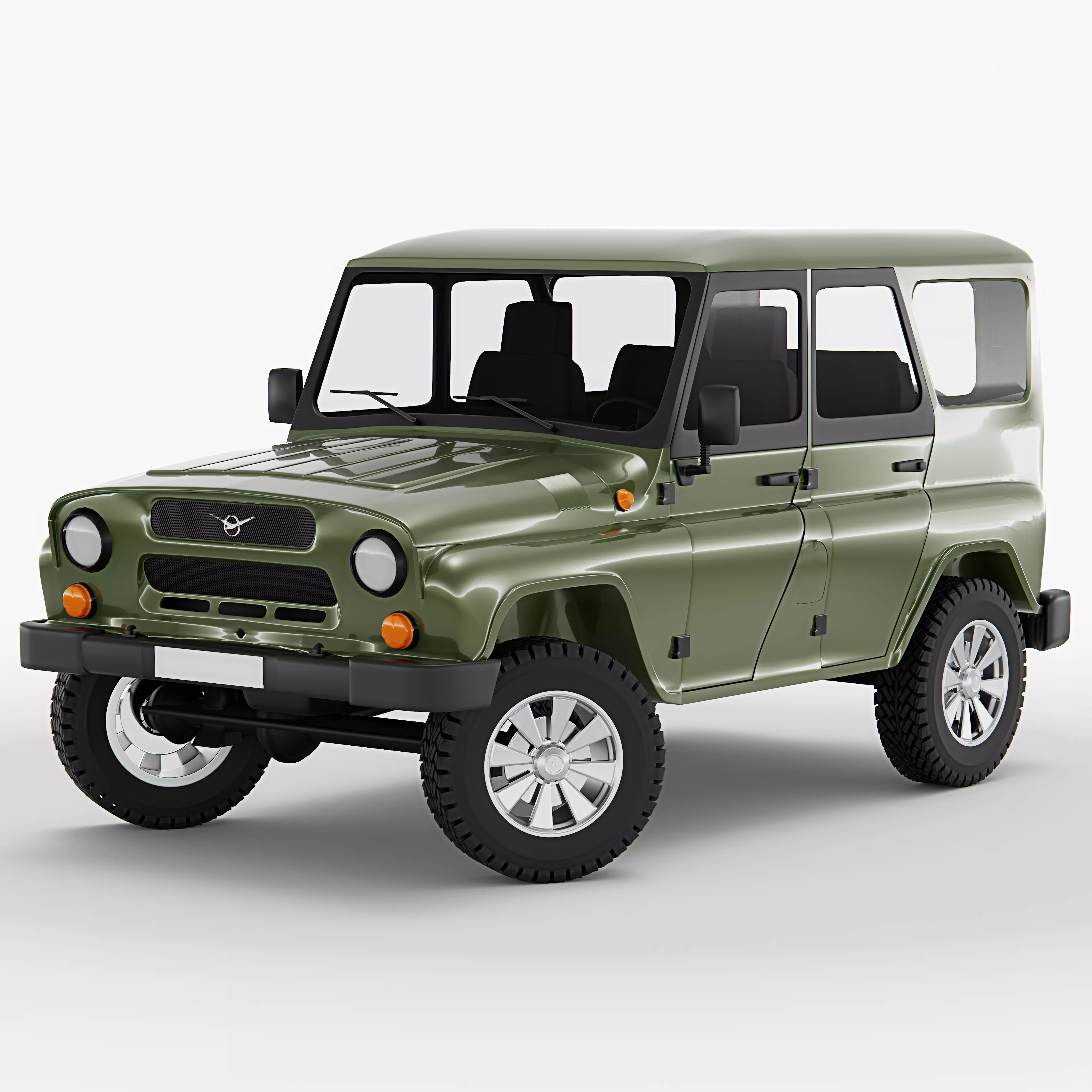 UAZ Hunter Rigged 3D model