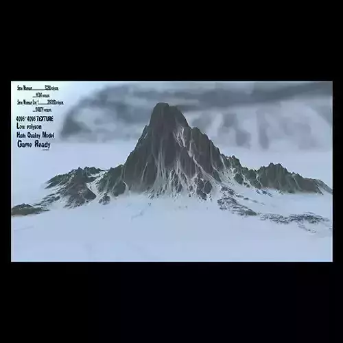 Snow Mountain Low-poly 3D model