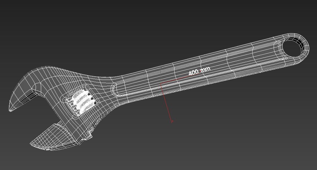 Adjustable Wrench 3D model_5