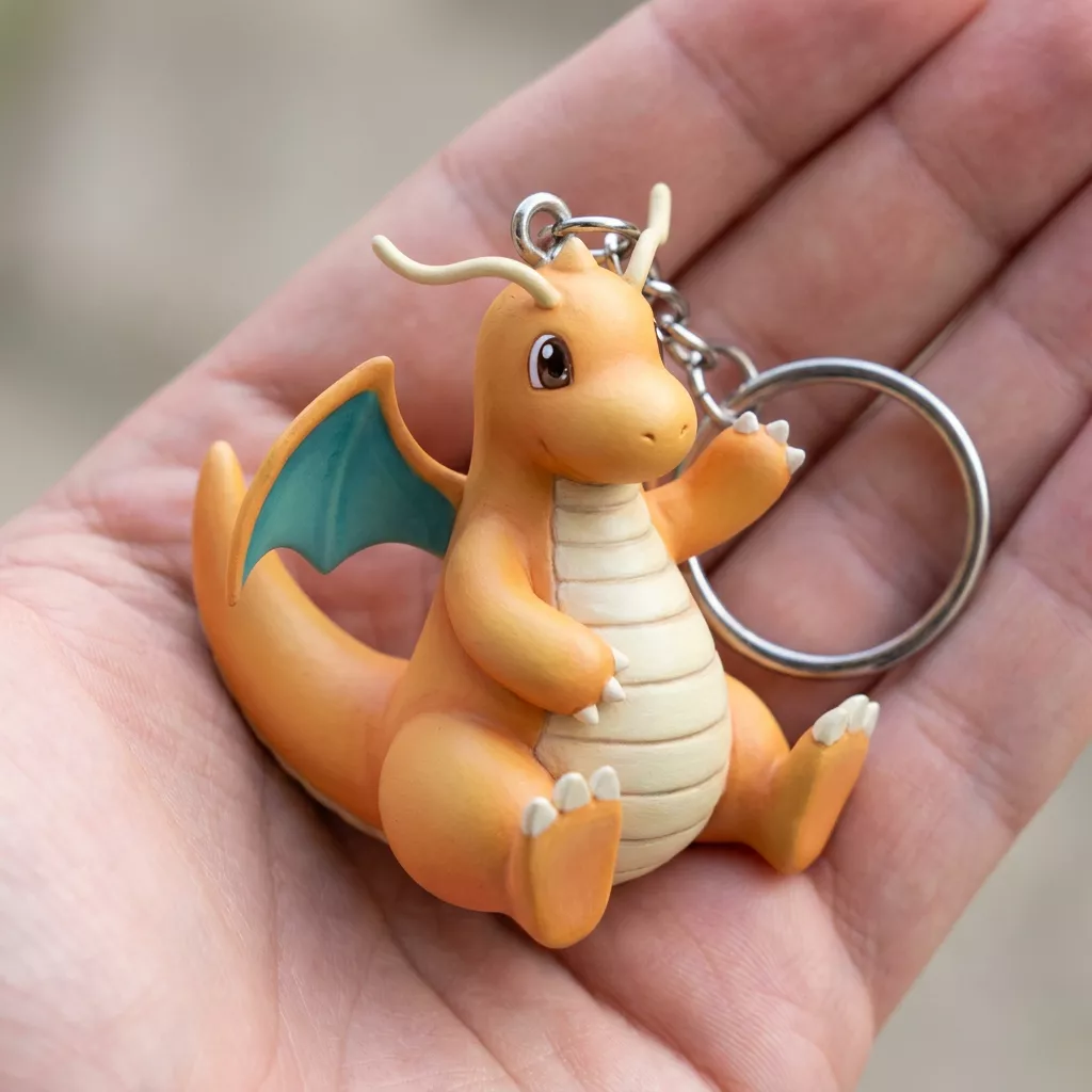 DRAGONITE POKEMON KEYCHAIN 3D PRINTABLE STL FILE 3D print model