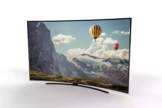 65 inch Samsung Curved TV 3D model