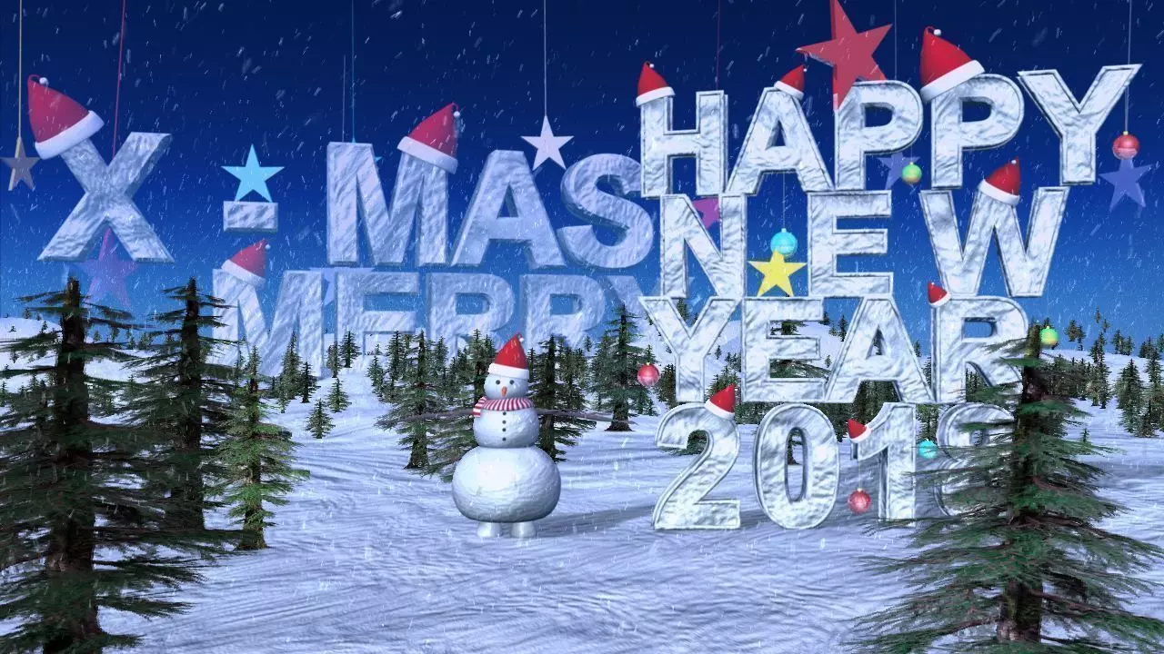 SNOW MAN HAPPY NEW YEAR 3D model_0