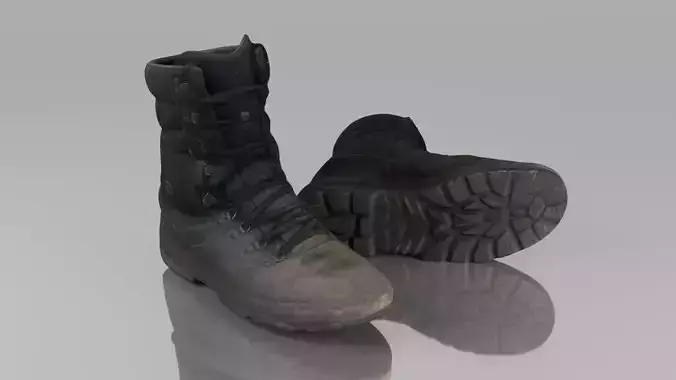 Dirty Boots  Low-poly 3D model