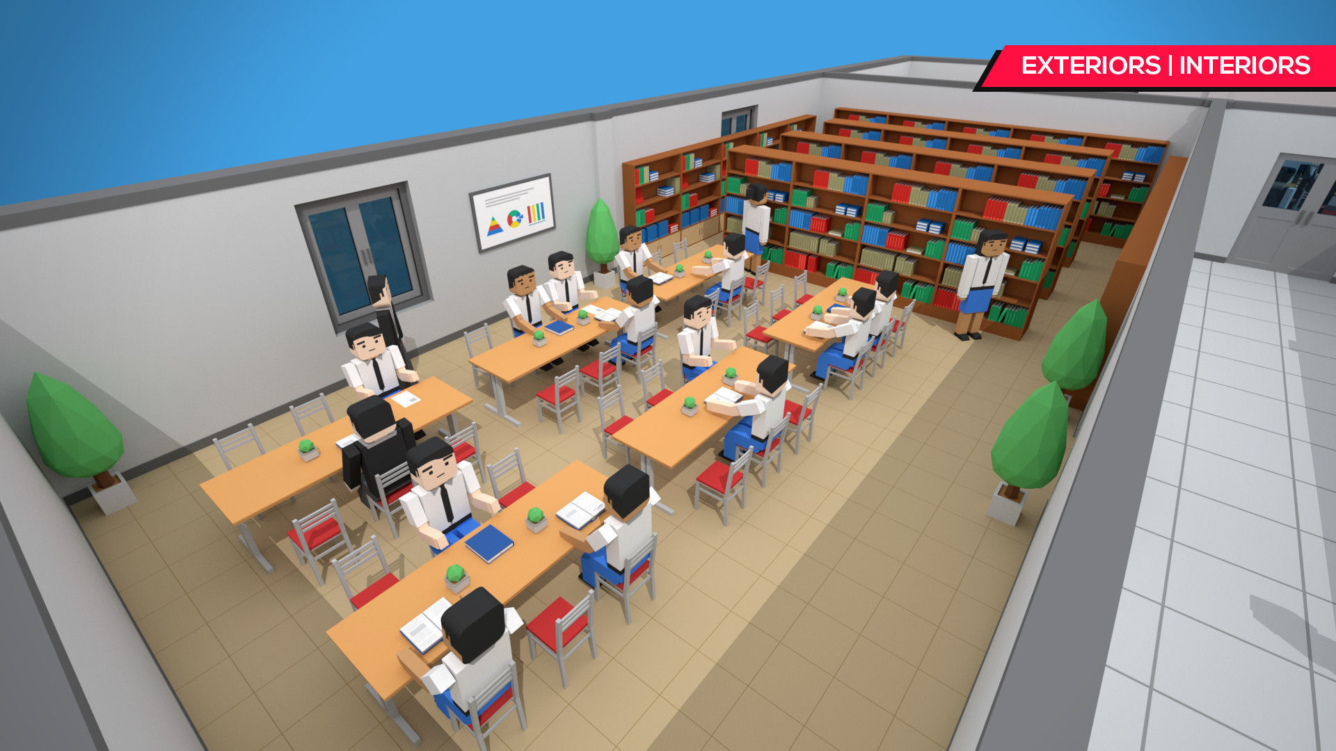 SimplePoly School Interiors - Low Poly Assets Low-poly 3D model_11
