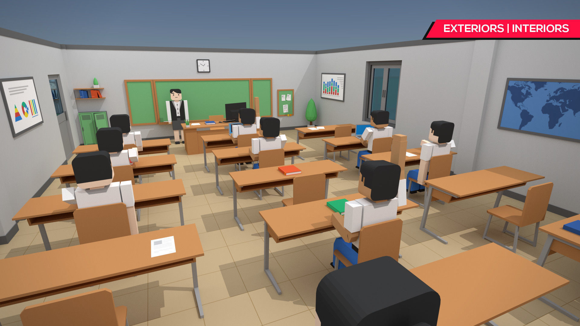 SimplePoly School Interiors - Low Poly Assets Low-poly 3D model_5
