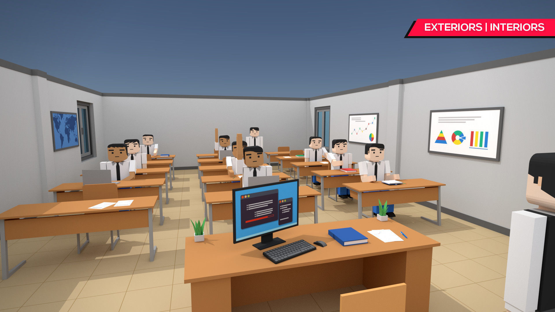 SimplePoly School Interiors - Low Poly Assets Low-poly 3D model_6