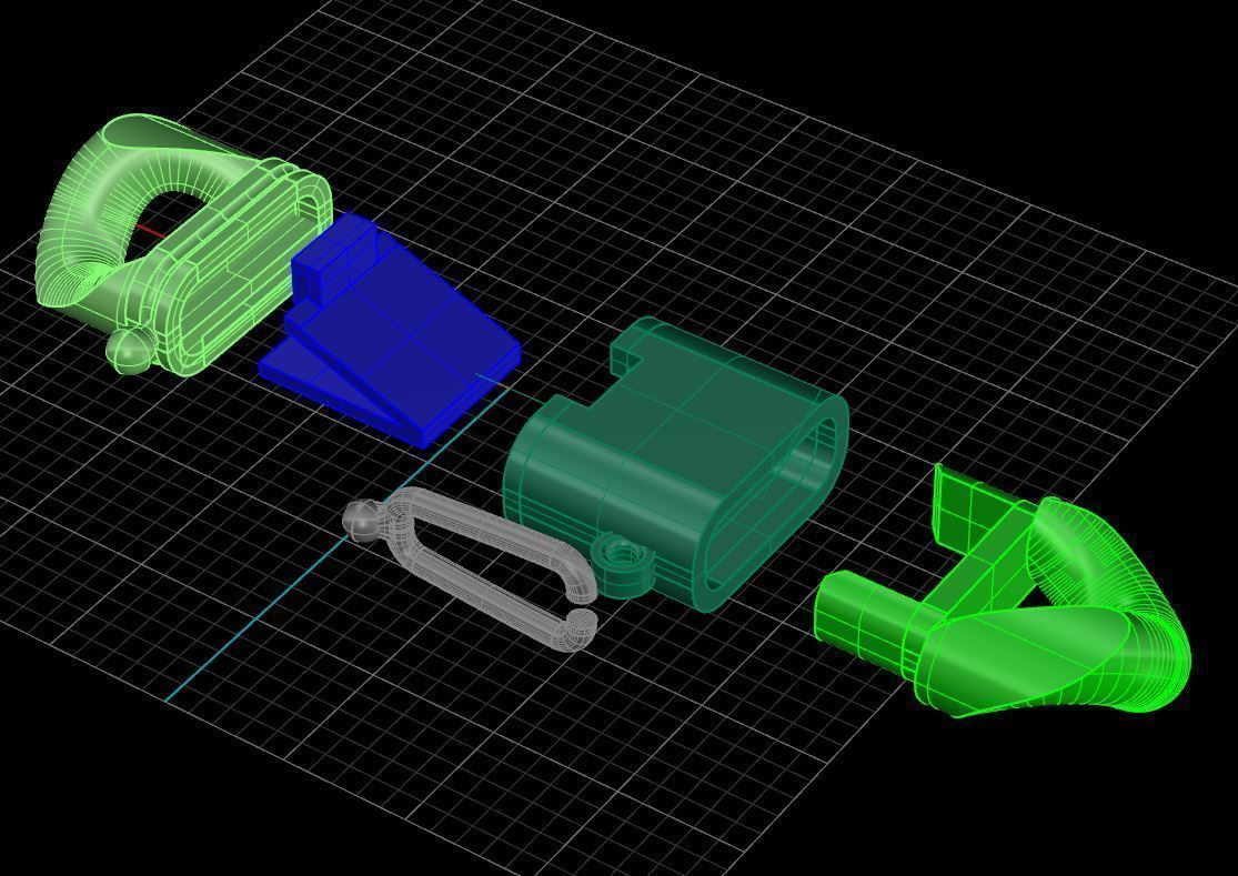 Miami cuban link chain bracelet 0069 3D print model_12