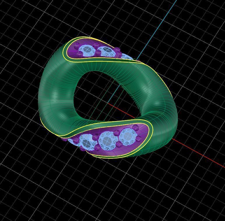 Miami cuban link chain bracelet 0069 3D print model_13