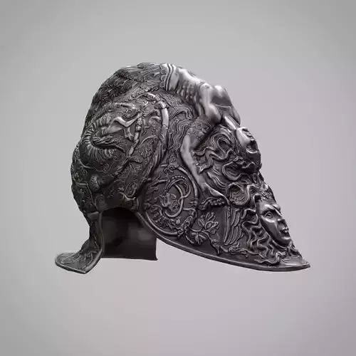 Burgonet Filippo Negroli Low-poly 3D model