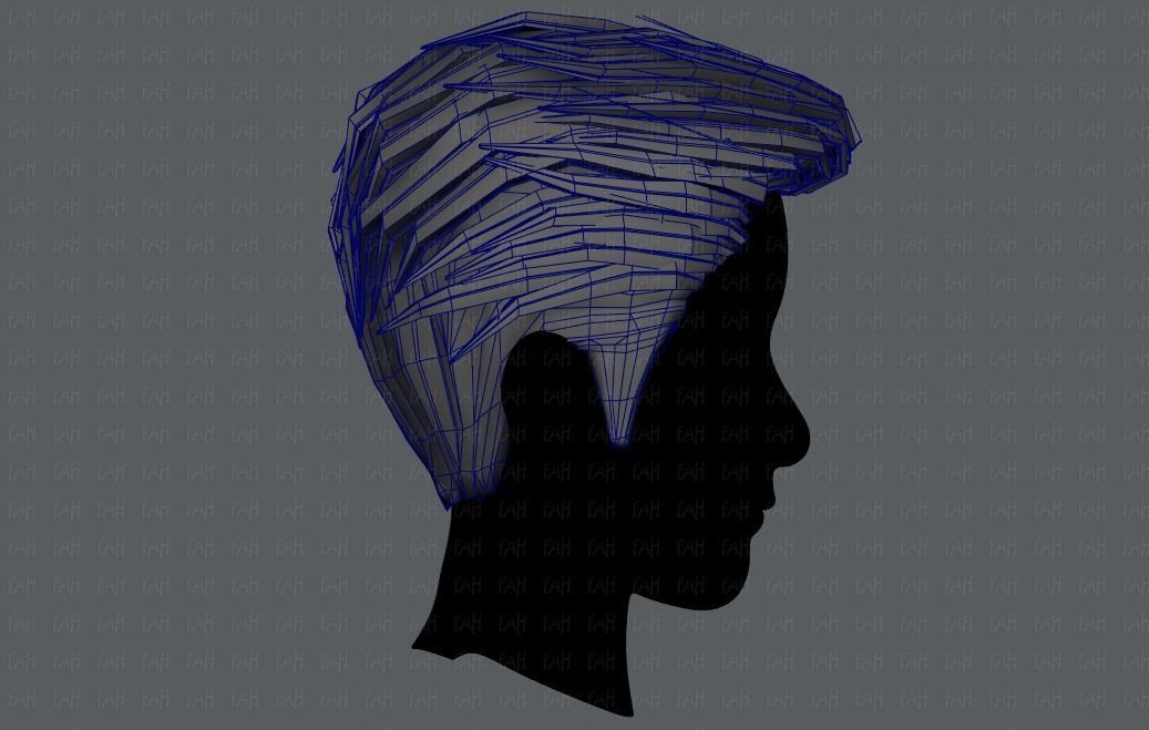 3D Hair style for Man V01 3D model_32