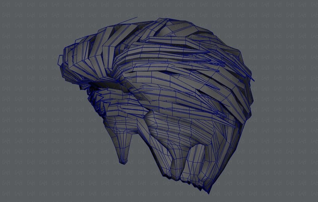 3D Hair style for Man V01 3D model_45